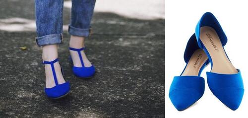 Пролетни тенденции в обувките: Кобалтово синьо