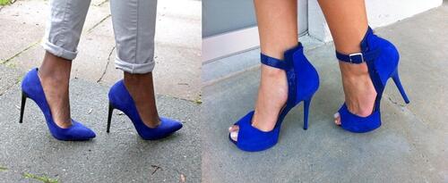 Пролетни тенденции в обувките: Кобалтово синьо