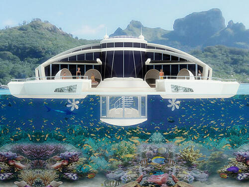 Бъдещето на луксозната почивка - плаващ остров на Малдивите