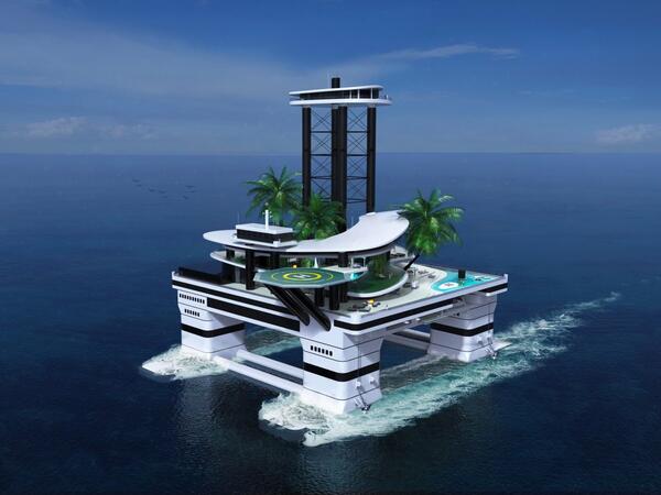 Частен остров на луксозна 4-звездна яхта