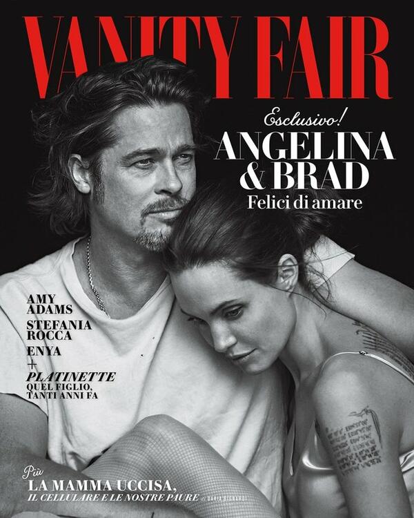 Брад и Анджелина в чувствена и интимна фотосесия за списание Vanity Fair
