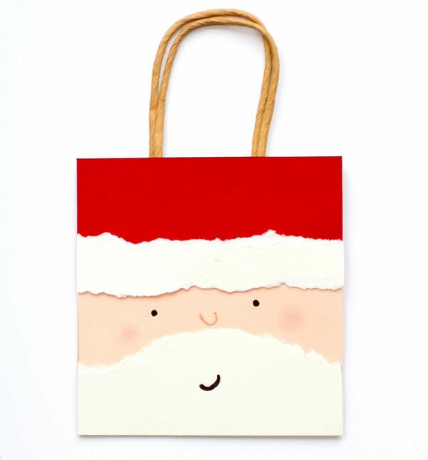 Направете си сами: Подаръчна торбичка с лика на Дядо Коледа!
