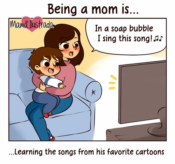 Сладко-горчивият живот на всяка майка, представен чрез забавни илюстрации
