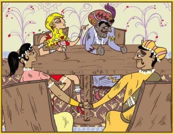 Комични илюстрации в стил Кама Сутра, показващи истинското лице на брака
