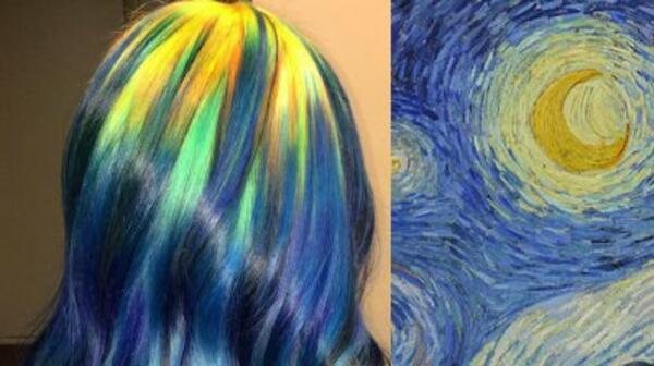 Стилистка пресъздава известни творби върху косите на клиентките си