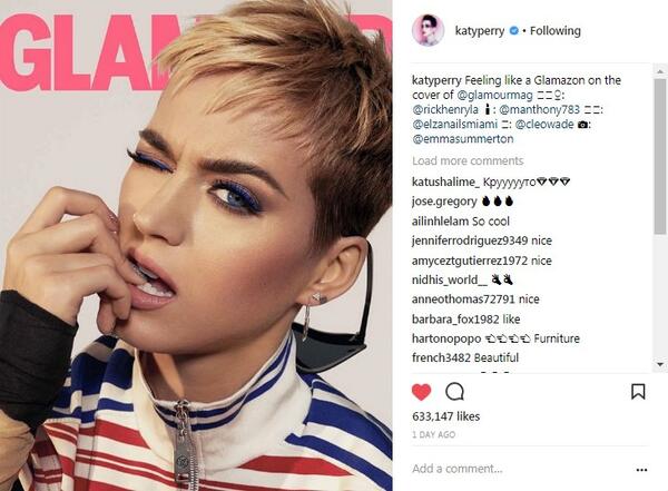 Кейти Пери е неотразима на корицата на списание "Glamour"