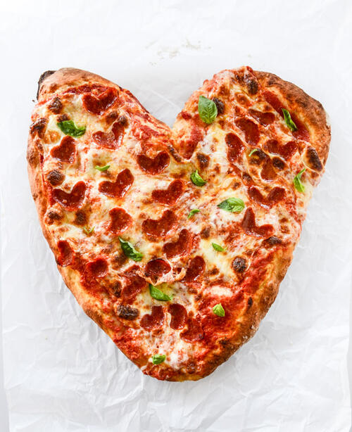 Пица във формата на сърце 