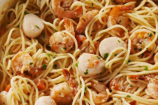 Спагети с морски дарове 
