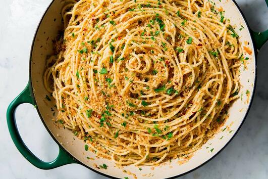 Чеснови спагети