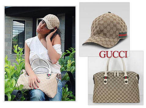 Шапка и чанта Gucci от колекцията за 2010 г.