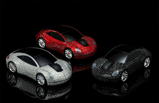 Безжична мишка, обсипана с камъни Swarovski