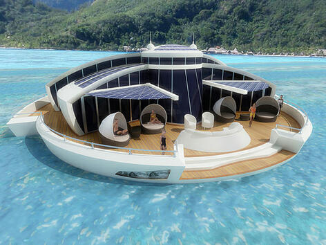 Бъдещето на луксозната почивка - плаващ остров на Малдивите