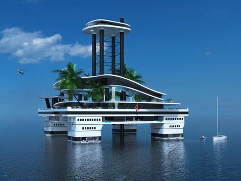 Частен остров на луксозна 4-звездна яхта