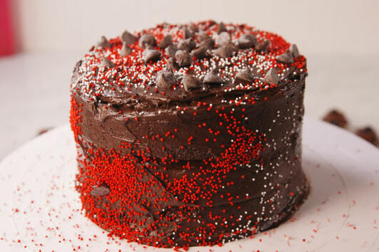 Торта за Свети Валентин с черен шоколад 
