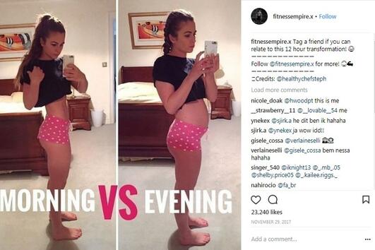 Нова тенденция в Instagram разкрива истината зад "перфектните" фитнес тела
