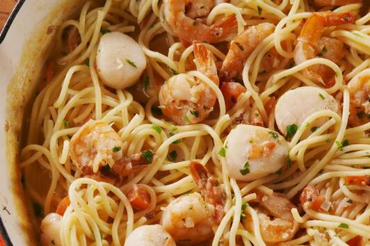 Рецепта за спагети с морски дарове 