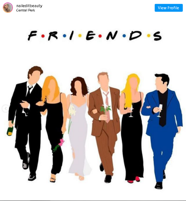 Детайлни маникюри на тема "Приятели", по повод "Приятели: Отново заедно“