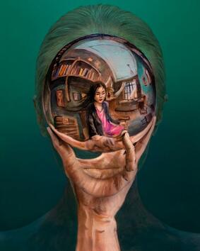 Корейска артистка създава невероятни оптични илюзии върху лицето и тялото си