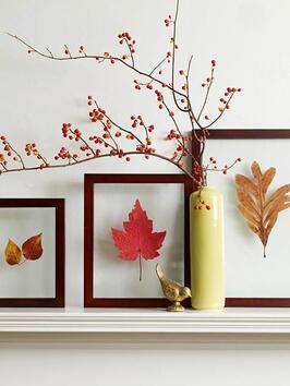 Красиви декорации с есенни листа