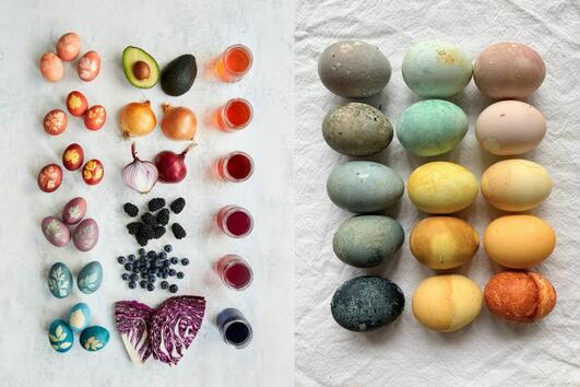 Как да боядисаме яйцата с естествени бои