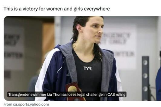 Справедливост: Трансс*ксуалната плувкиня Лиа Томас получи забрана да се състезава срещу жени на Олимпиадата