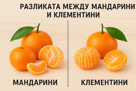 Каква е разликата между мандарина и клементина?