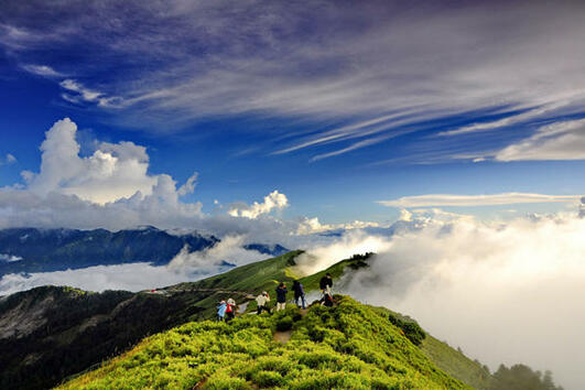 Живописната планина Hehuanshan в Тайван
