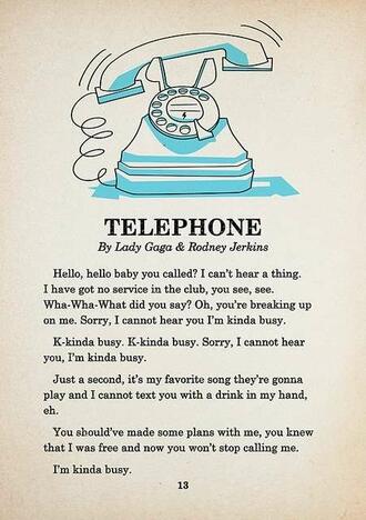 Песента на Лейди Гага "Telephone" е... детска книжка